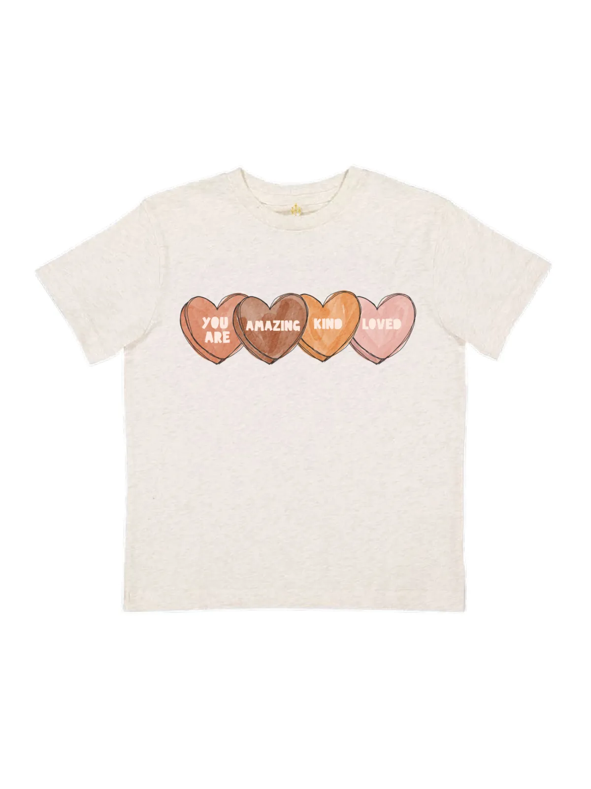 Affirmations Conversation Hearts Kids Valentine's Day Sweatshirt