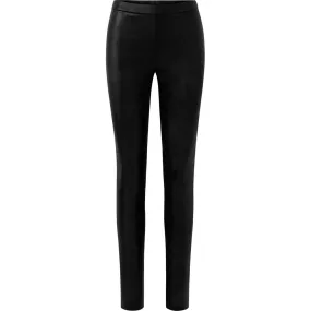 Amber basic leather legging with zipper closure / 12040 - Black (Nero)