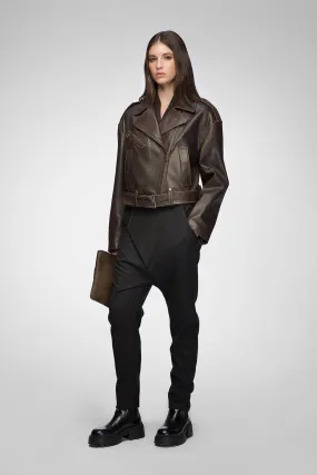 Anya - Brown Leather Jacket