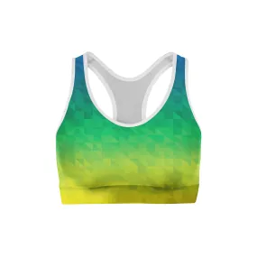 Beach Triangles Back Color Sports Bra