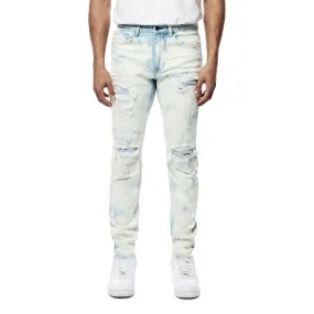 Bleach Washed Rip & Repaired Jeans - Billie Blue