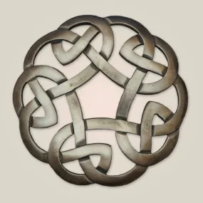 Celtic Interlace Plaid Brooch - Antique