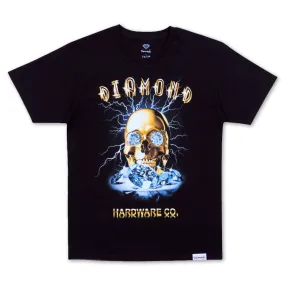 Diamond Supply Co Gold Skull Tee Black