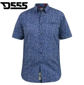 Duke Kyle Print Blue Short Sleeve Shirt Blue