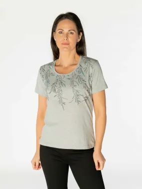 Leaf Print T Shirt