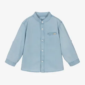 Mayoral Mao Baby Boy Collar Denim Shirt