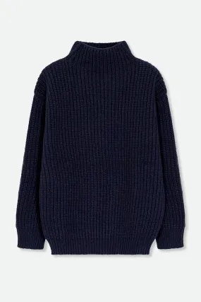 SERA SWEATER IN EXTRAFINE MERINO WOOL IN NAVY